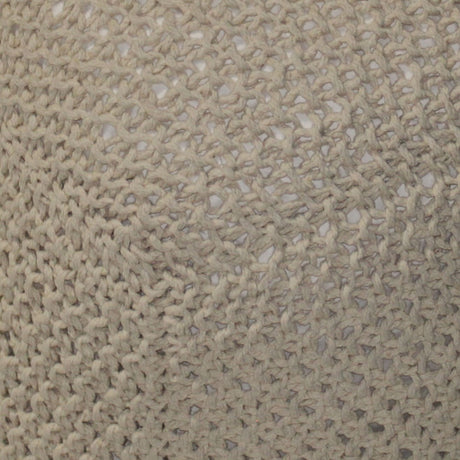 Semi Rounded Pouf, Cable Knitted, Perfect Seating