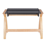 Bentley - Mid-Century Modern Office Desk - Natural / Black