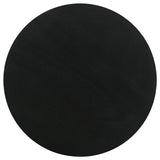 Stain Pedestal Accent Table Elegant Design With Round Top - Black