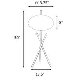Clarendon - Orb Shade Tripod Table Lamp Desk & Bedside Lamp - Black