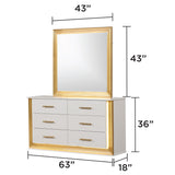 Obsession - Square Mirror - White