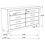 Bren - 8 Drawer Dresser With Pull Handles - Rustic