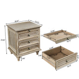 Farmhouse Nightstand With 4 Drawers