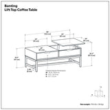Banting - Lift Top Coffee Table - Walnut Brown