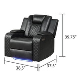 Benz - LED & Power Recliner Chair With Adjustable Headrest