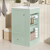Modern Freestanding Bathroom Vanity With Sink, Soft-Close Drawer, Towel Bar