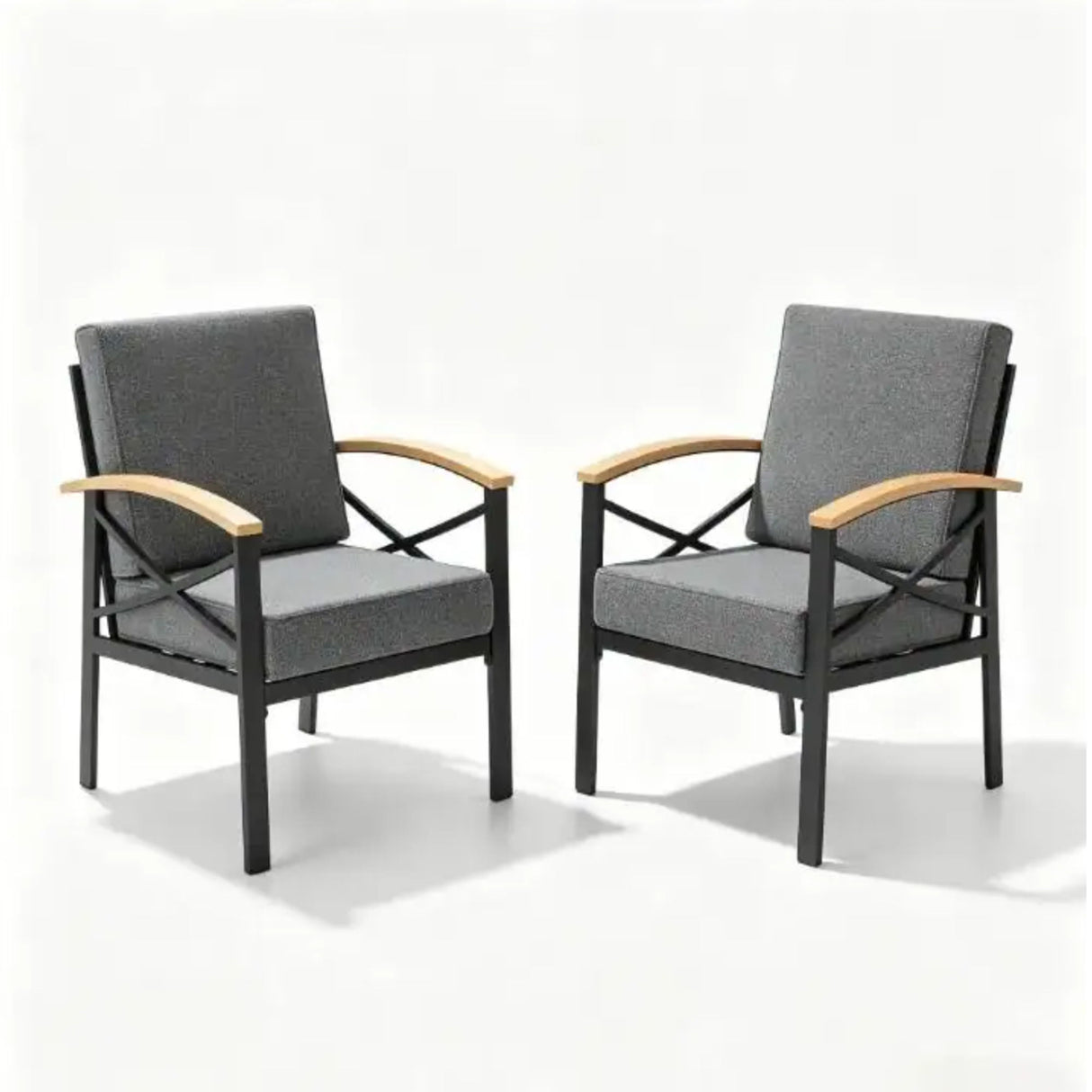 Outdoor Patio Armchair, All Weather (Set of 2)