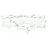 Modern Modular Sectional With Adjustable Back Support