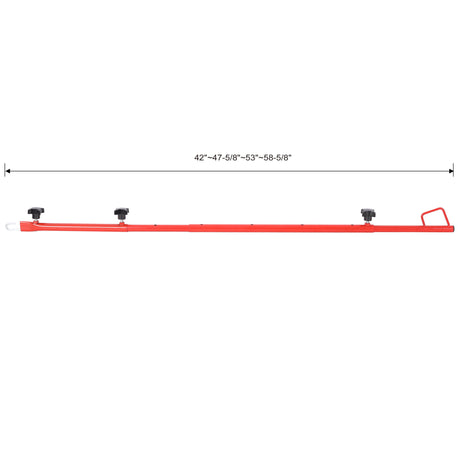 Hatch Jammer Holder Support Rod Replacement, Retractable Car Door Jammer Kit - Red