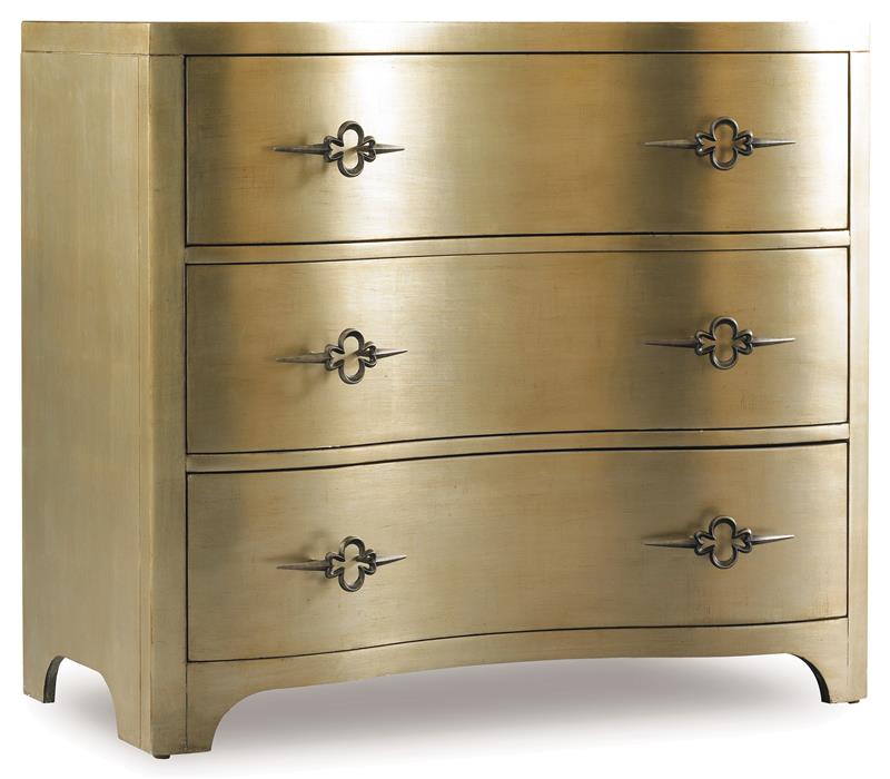 Sanctuary Three-Drawer Shaped Front Gold Chest - 3008-85004