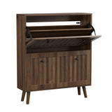 Shoe Cabinet, Storage Unit For Hallways - Walnut