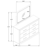 Gibbons - 6 Drawer Dresser And Mirror Set - Brown
