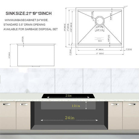 Laundry Workstation Undermount Utility Sink, Deep Single Bowl