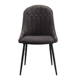 Abraham - Side Chair (Set of 2) - Black / Dark Gray