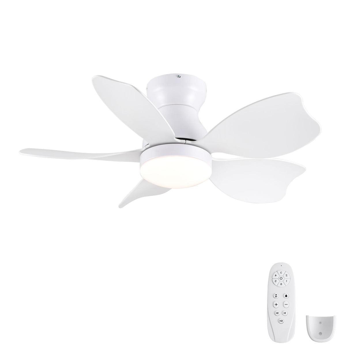 Low Profile Flush Mount Ceiling Fan With Light