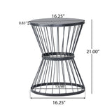 Lassen - Modern Outdoor Side Table With Hourglass Design