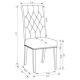 Tufted Rolled Backrest Side Chairs (Set of 2)