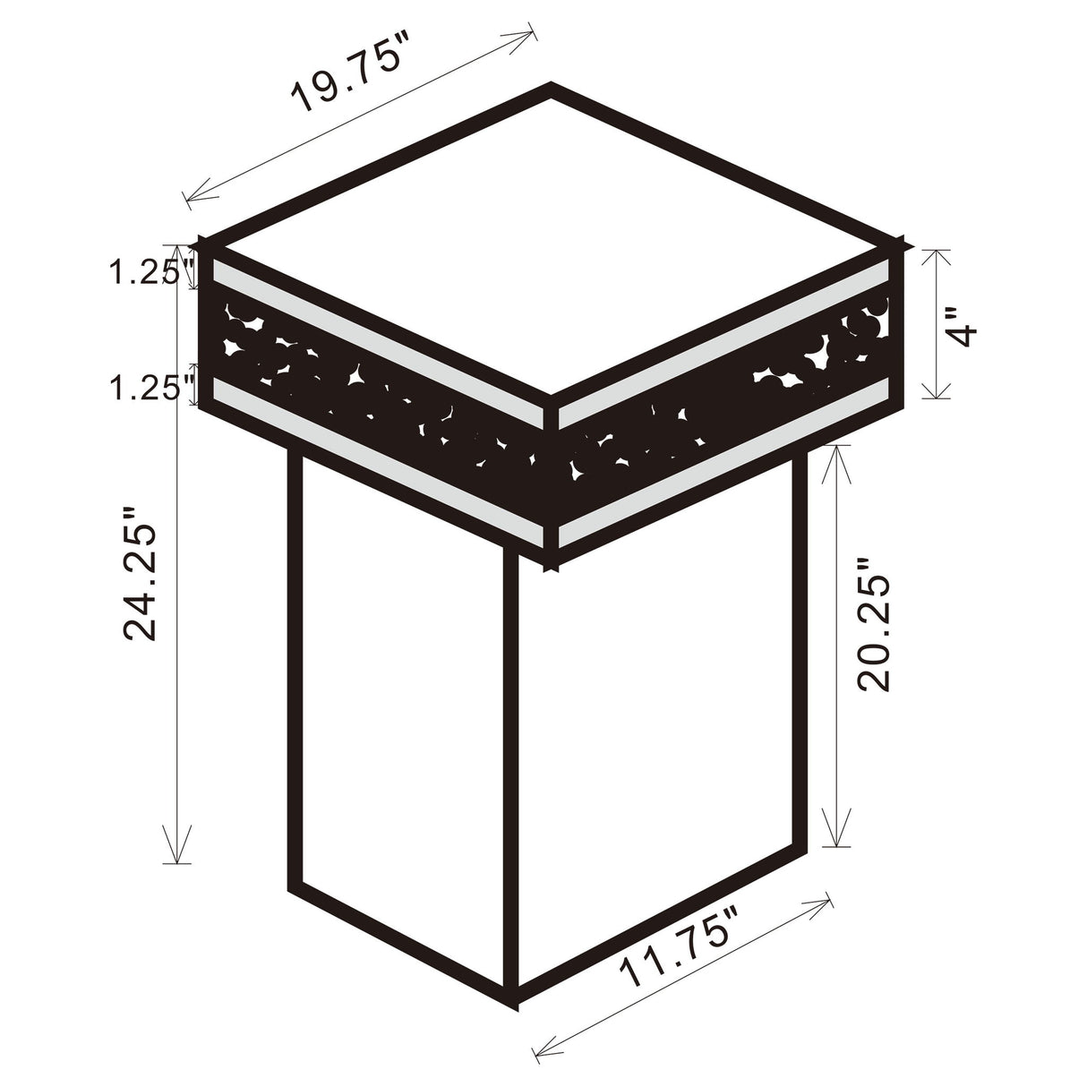 Cavelle - Side Table - Clear