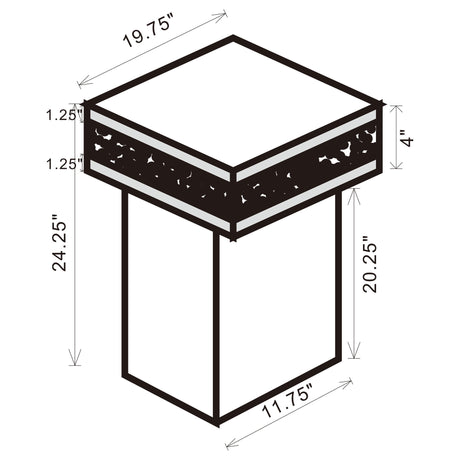 Cavelle - Side Table - Clear
