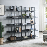Vintage Industrial 5 Tier Bookcase