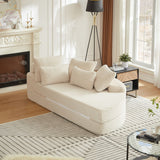 Semi Circular 2 In 1 Sofa Bed With Neck Pillow