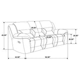Sebring - Reclining Sofa With Manual Recline - Gray