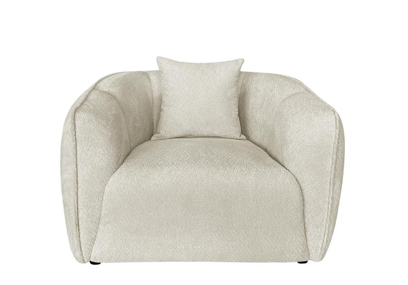 Aleisha Chenille Upholstered Accent Chair Ivory - 503066