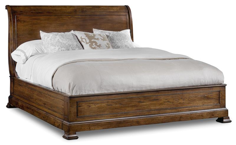 Archivist King Sleigh Bed withLow Footboard - 5447-90466B