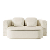 2 In 1 Foldable Sofa Bed With Multi Functional Blanket, Floor Lounge Sofa