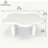 Cloud Shaped Coffee Table With 4 Round Legs