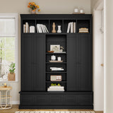 Hall Tree & Bench And 5 Storage Cubbies