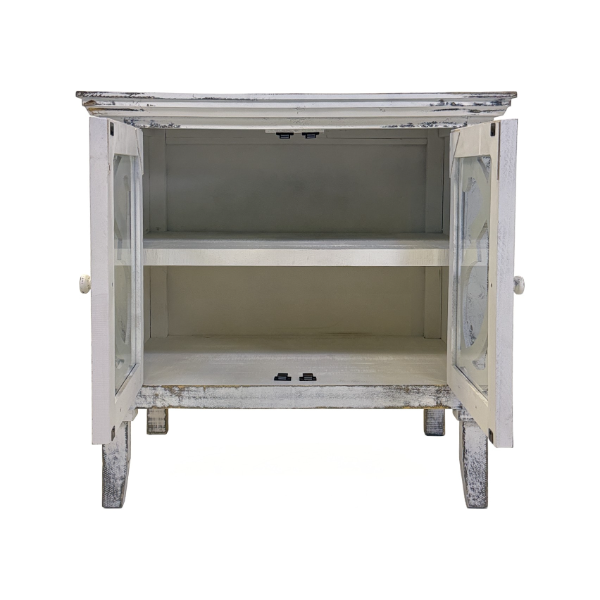 VA   HARP   2   DOOR   CONSOLE   W/GLASS - HARP2DJ