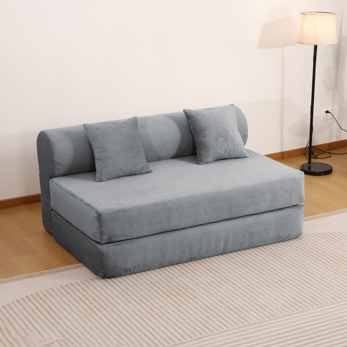 Convertible Sofa Bed, 2 Seater Fold Out Floor Couch