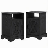 Farmhouse Nightstand, Charging Station & Storage