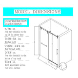 Frameless Single Sliding Shower Doors With Towel Rail & Handle