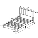 Bed With Channel Tufting And Built In LED Headboard