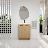 Floating Bathroom Vanity With Sink, Wall Mounted Double Door Storage