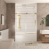 Frameless Shower Door, Smooth Sliding Tracks