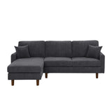 Upholstered Sectional With Toss Pillows