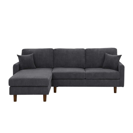 Upholstered Sectional With Toss Pillows