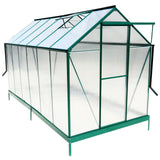 Polycarbonate house, Heavy Duty Outdoor Aluminum Walk-In House Kit With Rain Gutter, Vent And Door For Backyard Garden