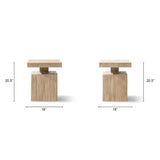 Calder - Square Side Table - Natural