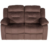 Modern Loveseat With Pillow Arms, Plush Backrest, Horizontal Tufting, USB Port