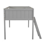 Low Loft Bed With Adjustable Ladder