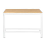 Roman - Industrial Office Desk - White / Natural