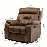 Electric Lift Chair With Heating And Massage, 180° Recline - Brown